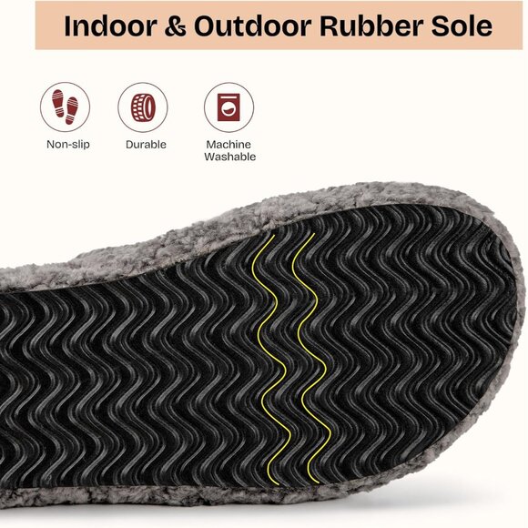 Luxurious Faux Fur & Memory Foam Women's Slippers - Non-Slip Sole, Size 9-10 - Picture 6 of 8